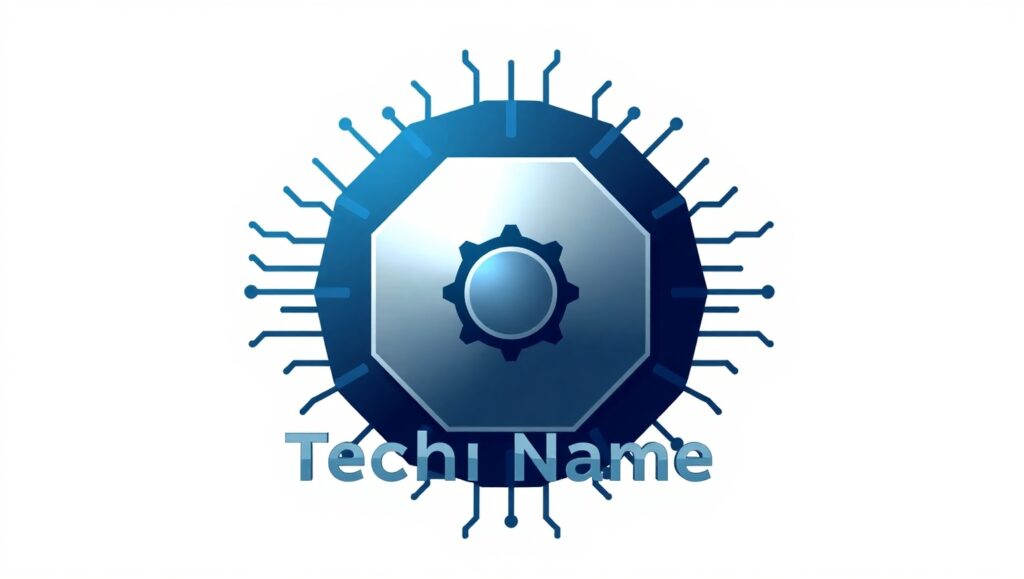 Modern Tech Startup Logo Design – free AI stock image