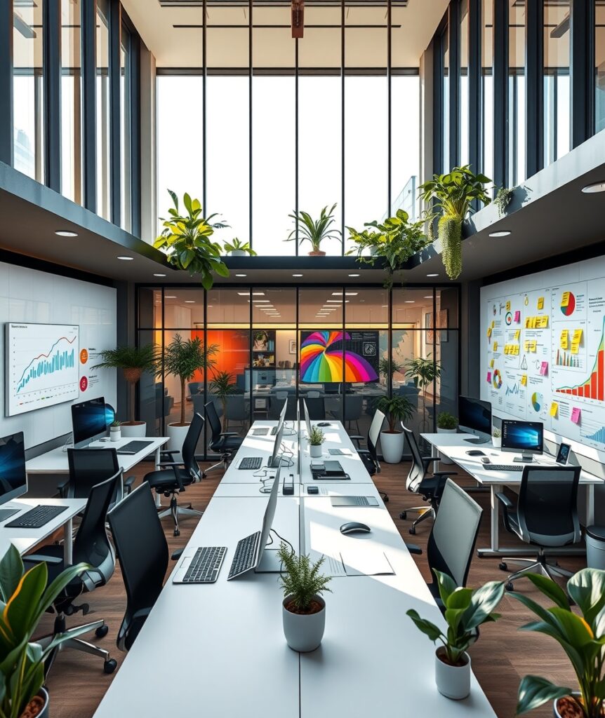 Modern Workspace with Technology and Innovation – free AI stock image