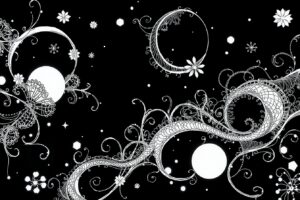 Monochrome Dreamscape of Abstract Patterns – free AI stock image