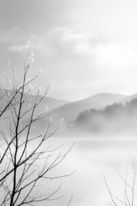 Monochrome Harmony in Nature’s Silence – free AI stock image