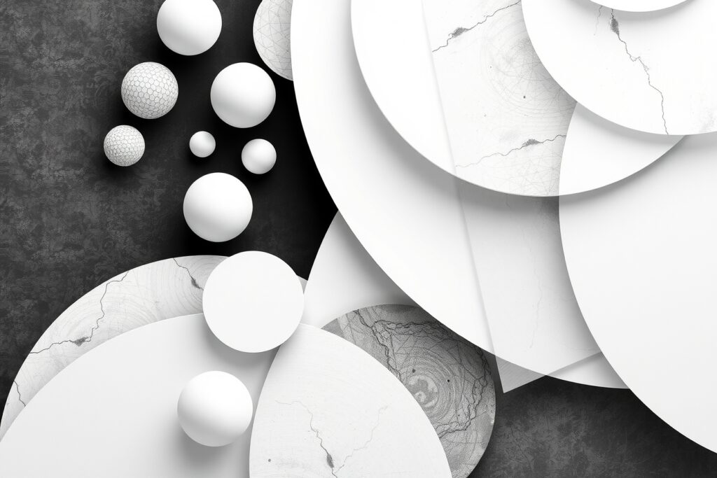 Monochrome Layers of Abstract Patterns – free AI stock image