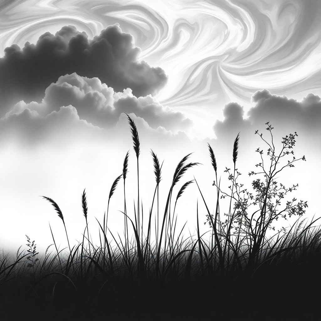 Monochrome Patterns in Nature – free AI stock image