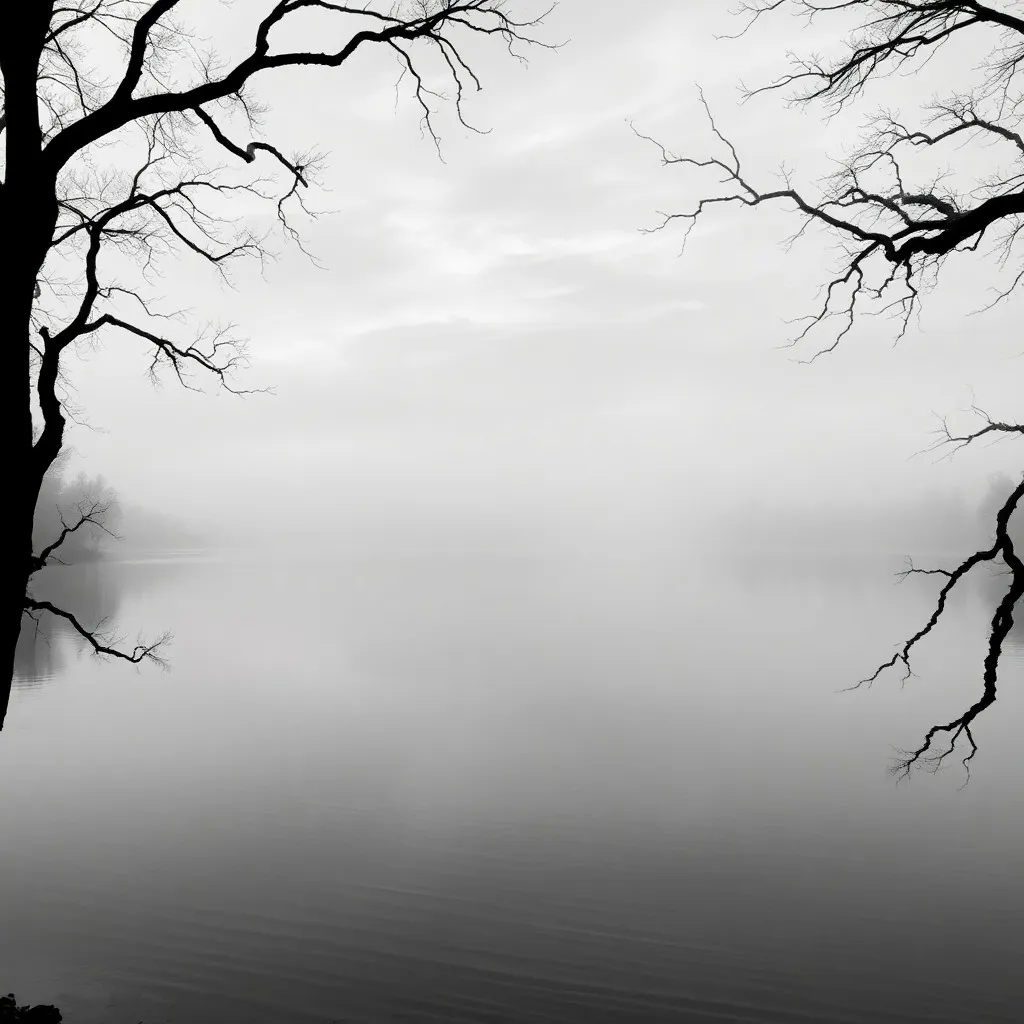 Monochrome Reflections in a Quiet Lake