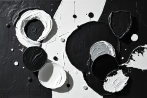Monochrome Serenity in Abstract Forms – free AI stock image