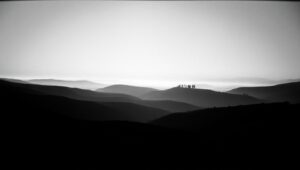 Monochrome Serenity in Shadows – free AI stock image