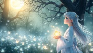 Moonlit Glade of Wonder – free AI stock image