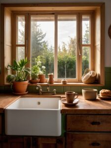 Morning Coffee Ritual in a Sunny Kitchen – free AI stock image