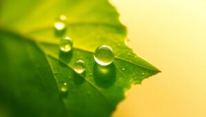 Morning Dew on Leaf Close-Up – free AI stock image