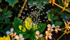 Morning Dew on Spider – free AI stock image