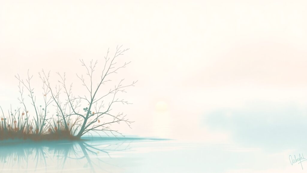 Morning Reflections on the Lake – free AI stock image