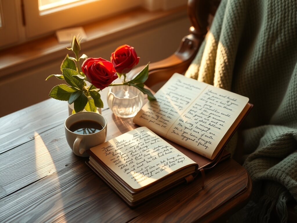 Morning Rituals: Coffee and Journaling at Home – free AI stock image