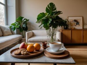 Morning Routine in a Cozy Urban Apartment – free AI stock image