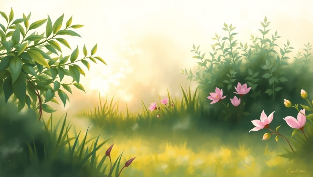 Morning Serenity in the Garden – free AI stock image