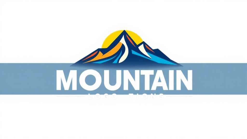 Mountain Seasons Logo Design – free AI stock image