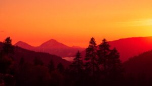 Mountain Serenity in Duotone Shades – free AI stock image