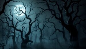 Mysteries of the Haunted Forest I9r – free AI stock image