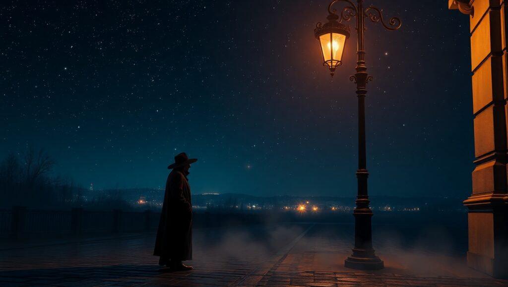 Mysterious Night Under Stars – free AI stock image