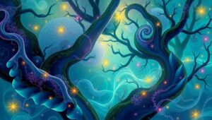 Mystical Biomorphic Forest – free AI stock image
