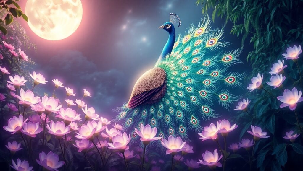 Mystical Elegance in Moonlight – free AI stock image