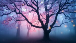 Mystical Forest at Twilight – free AI stock image