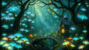 Mystical Forest of Enchanted Fairies – free AI stock image