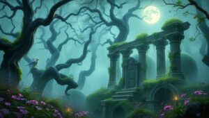 Mystical Forest of Enchantment – free AI stock image