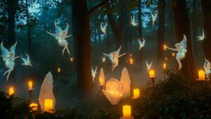 Mystical Forest of Ethereal Harmony – free AI stock image