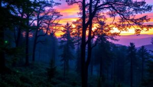 Mystical Forest of Glowing Secrets – free AI stock image