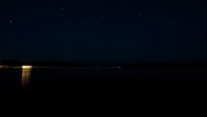 Mystical Lake Under Starry Night – free AI stock image