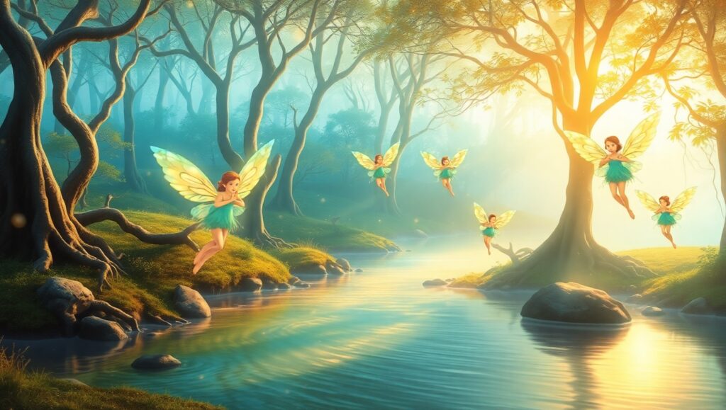 Mystical River of Serenity – free AI stock image
