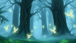 Mystical Spirits in Enchanted Forest – free AI stock image
