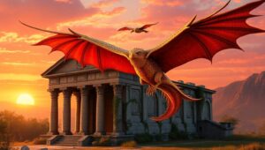 Mythical Fusion in Bronze – free AI stock image