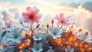Nature Meets Technology: A Collage – free AI stock image