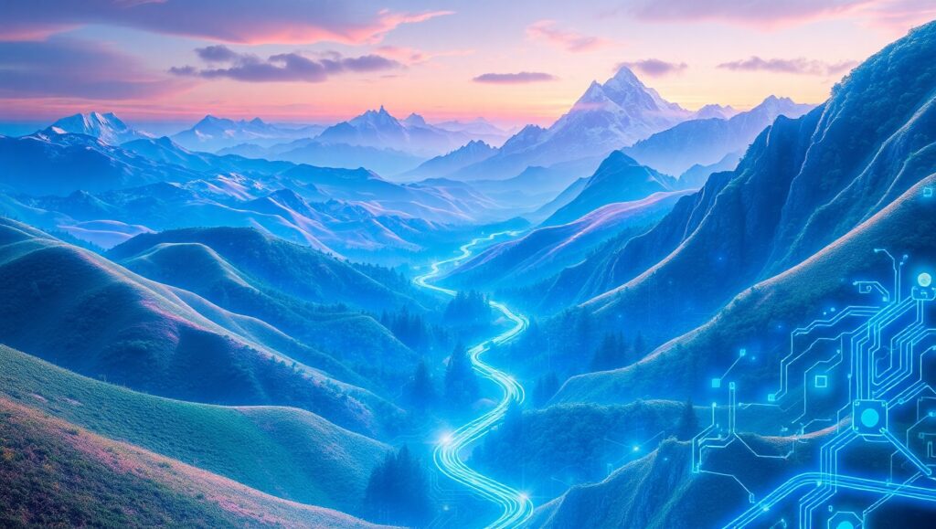 Nature Meets Technology in Collage – free AI stock image