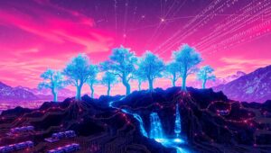 Nature Meets Technology in Collage – free AI stock image