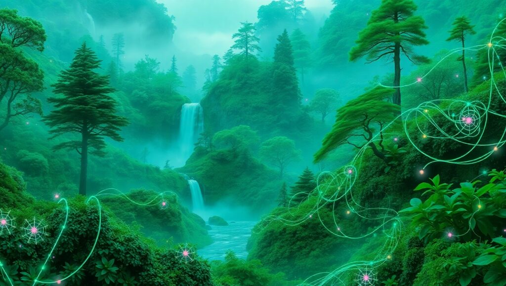 Nature Meets Technology in Collage – free AI stock image