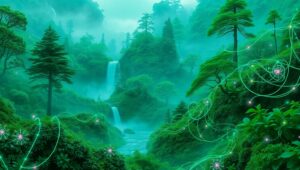 Nature Meets Technology in Collage – free AI stock image