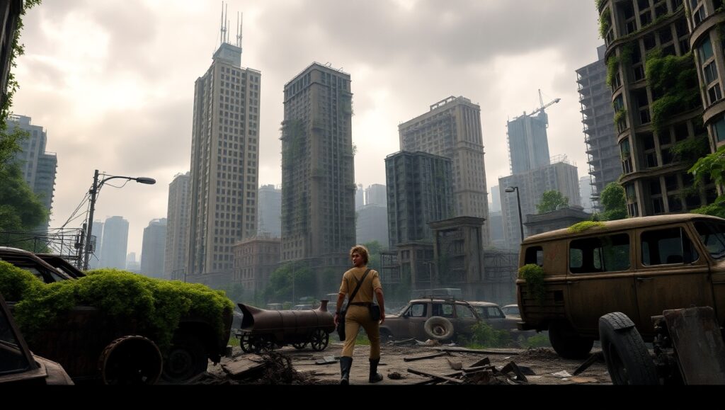 Nature Reclaims a Forgotten City – free AI stock image