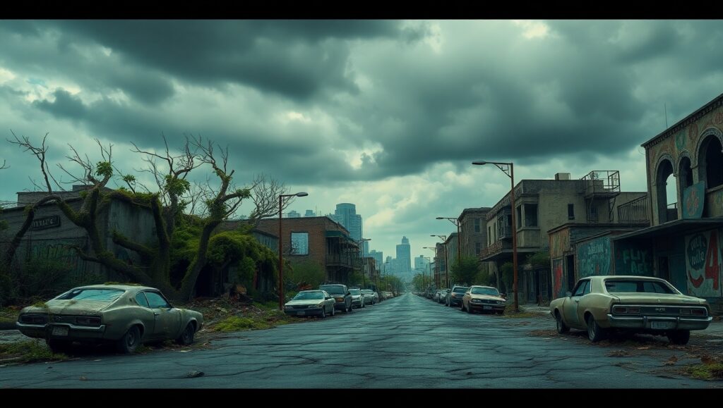 Nature Reclaims a Forgotten Metropolis – free AI stock image