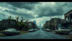 Nature Reclaims a Forgotten Metropolis – free AI stock image