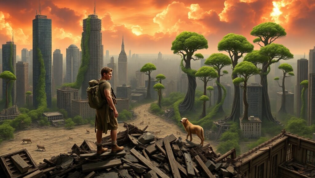 Nature Reclaims the Ruins – free AI stock image