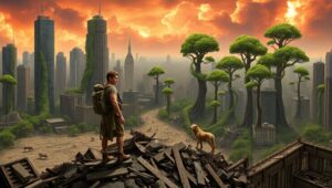 Nature Reclaims the Ruins – free AI stock image