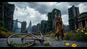 Nature Reclaims the Ruins – free AI stock image