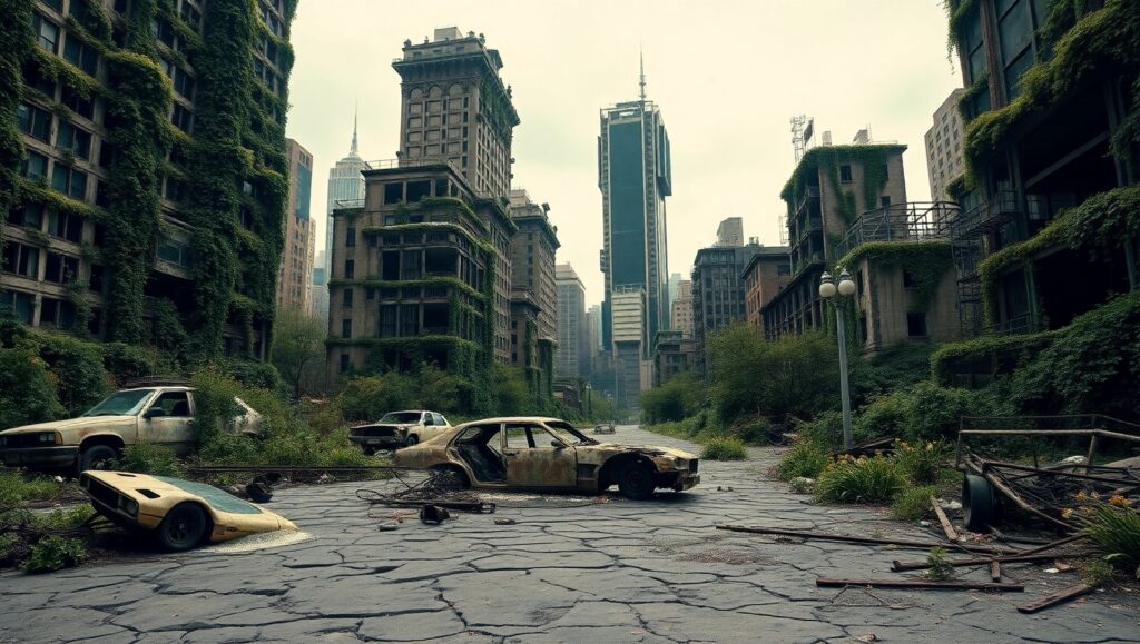 Nature’s Reclamation of Ruins – free AI stock image