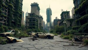 Nature’s Reclamation of Ruins – free AI stock image