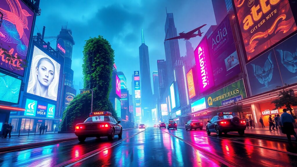 Neo-Nature: Reclaimed Urban Future – free AI stock image