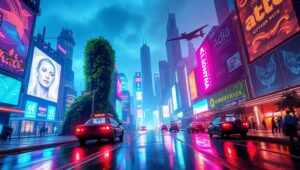 Neo-Nature: Reclaimed Urban Future – free AI stock image