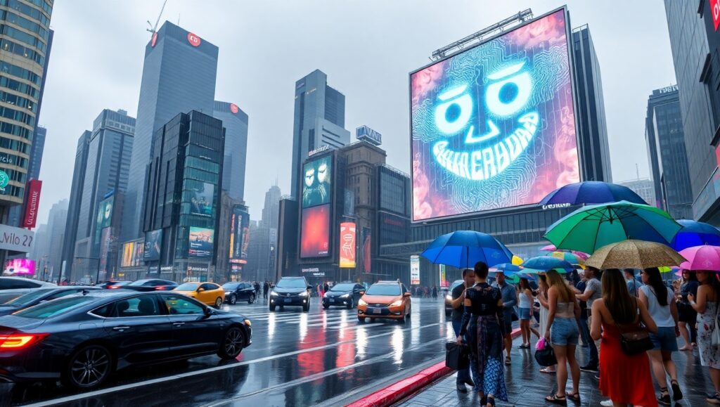 Neon Dreams in a Cyberpunk City – free AI stock image