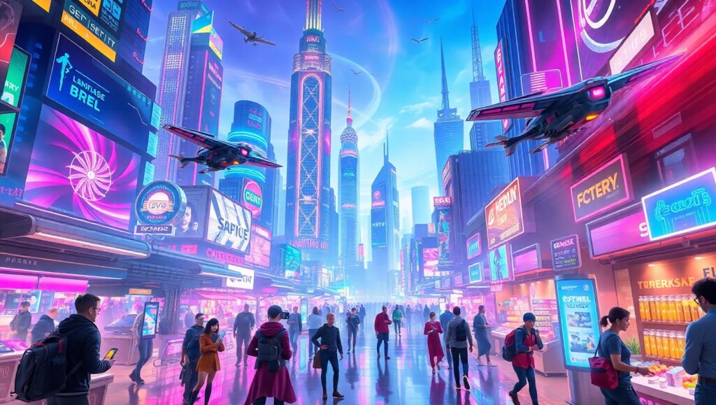 Neon Dreams in a Cyberpunk City 8Kh – free AI stock image