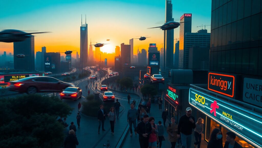Neon Dreams in a Futuristic City NW5 – free AI stock image